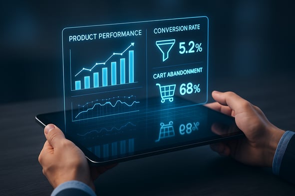 Analyzing product performance and conversion rates through data analytics, one of the best eCommerce tips for growth.