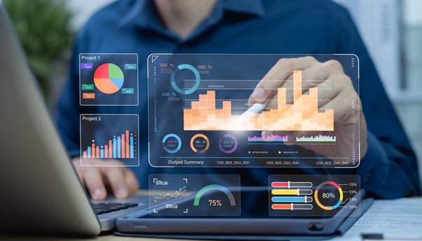 Visual CRM dashboard displaying analytics and reports, highlighting CRM benefits for business insights.