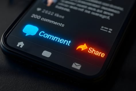 Social media engagement emphasizing the importance of digital PR in audience interaction.