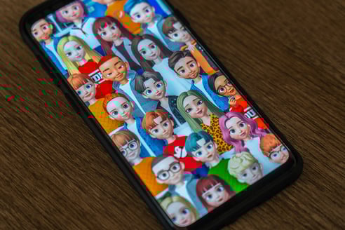Zepeto avatar gallery highlighting user engagement for digital marketing in the metaverse.