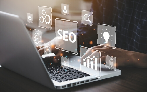 SEO optimization tools integrated within a website essentials package to improve search visibility and rankings.