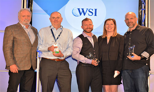 In the picture from left to right: Mark Dobson (Co-Founder&nbsp;of WSI), Cormac Farrelly (Q2 2017), Ryan Kelly (Q3 2017), Valerie Brown-Dufour (President, WSI), Eric Cook (Q1 2017)