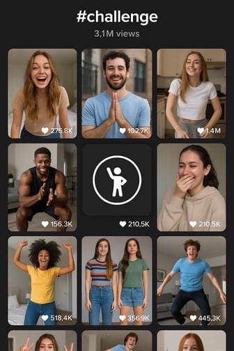 Hashtag challenge on TikTok showing user engagement, used in guide to TikTok ads for UGC strategy.