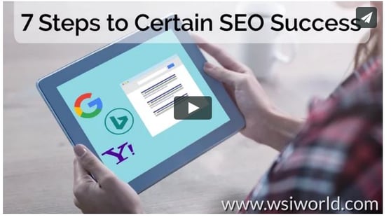 Screenshot of 7 Steps to Certain SEO Success video.